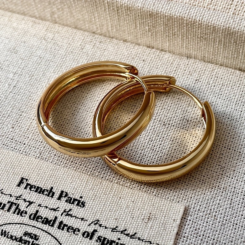 18K Gold Plated Hypoallergenic Hoop Earrings
